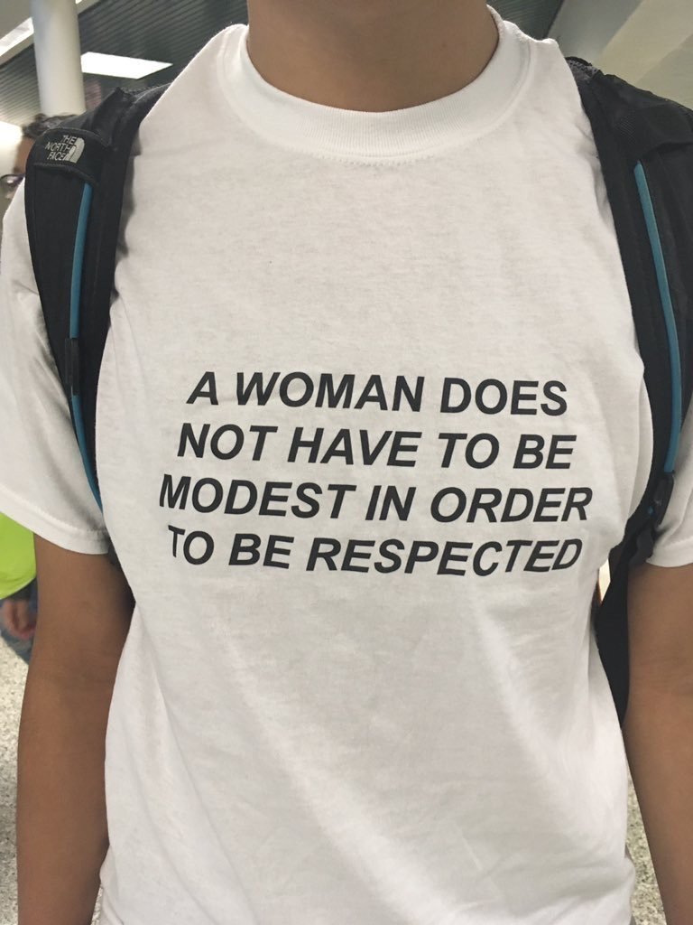 "A Woman Does Not Have To Be Modest In Order To Be Respected" Tee