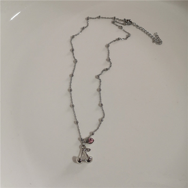 Silver Hearts Necklace Set