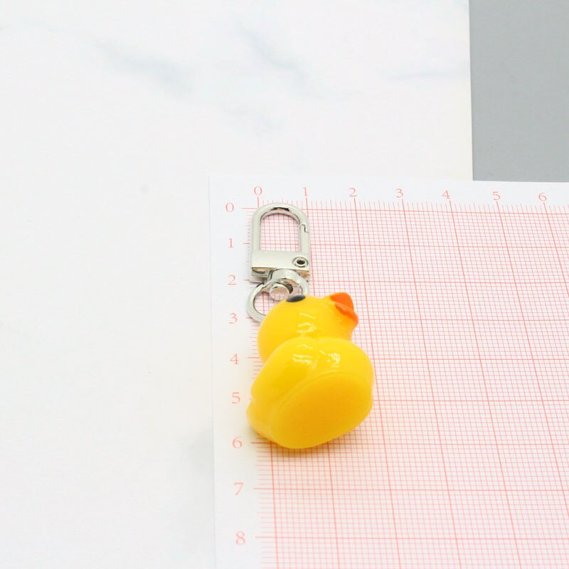 Rubber Yellow Duck Keychain