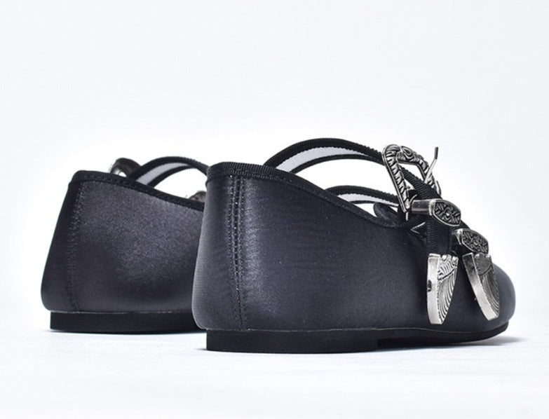 Buckled Ballerina Flats