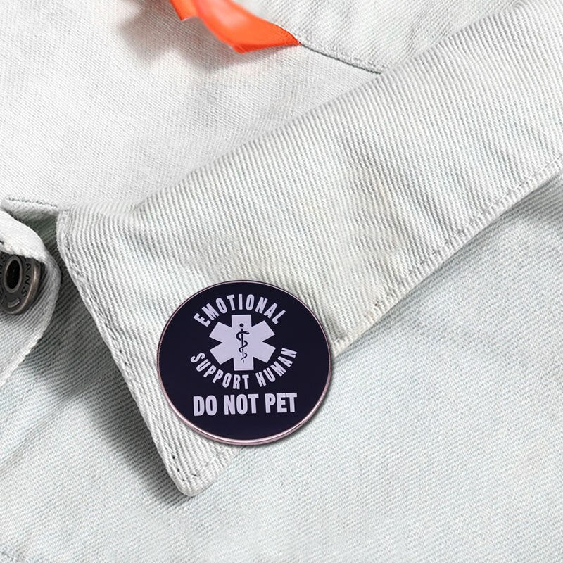 Emotional Support Human Pin
