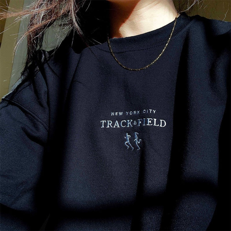 New York City Track and Field Embroidered Sweatshirt