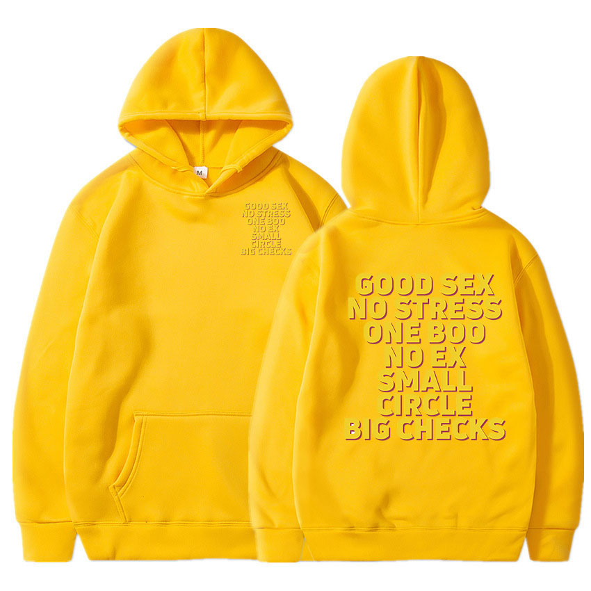 Good Sex No Stress One Boo No Ex Small Circle Big Checks Hoodie