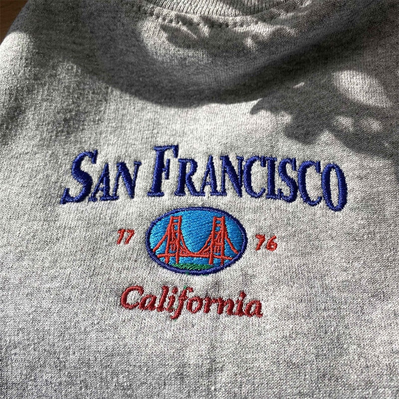 San Francisco California Embroidered Sweatshirt