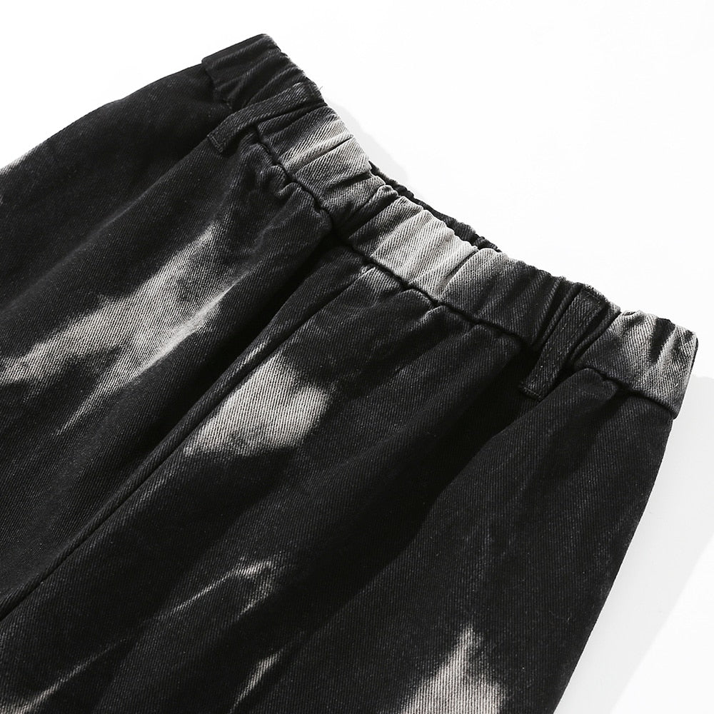 Bleach Splattered Dyed Trousers
