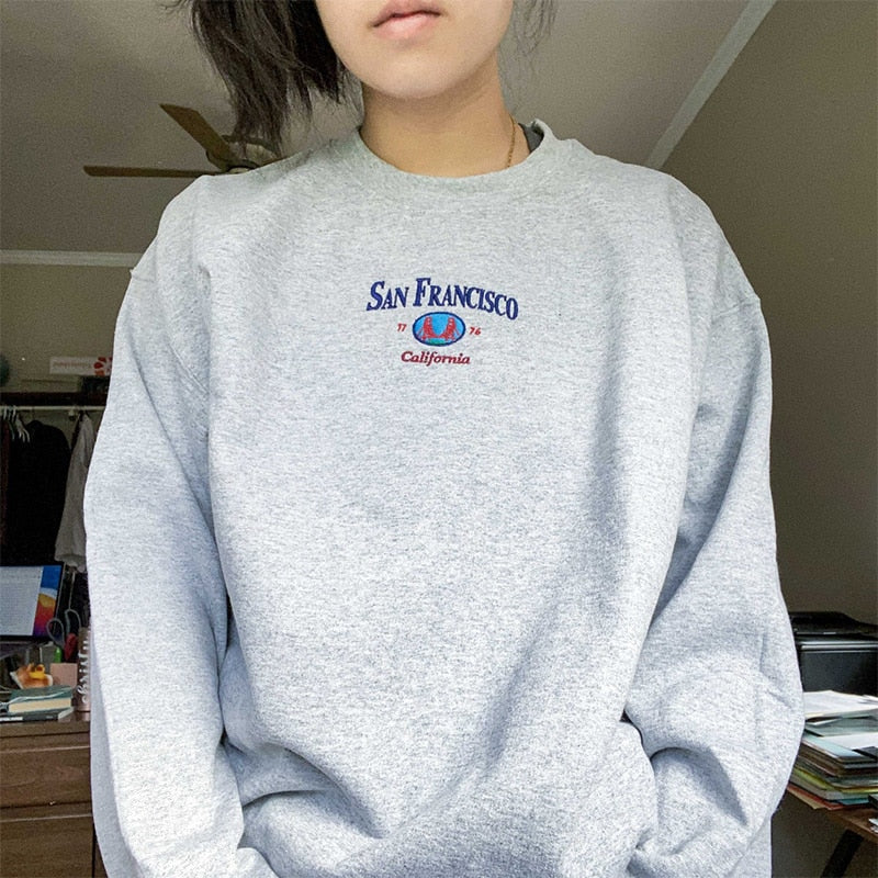 San Francisco California Embroidered Sweatshirt