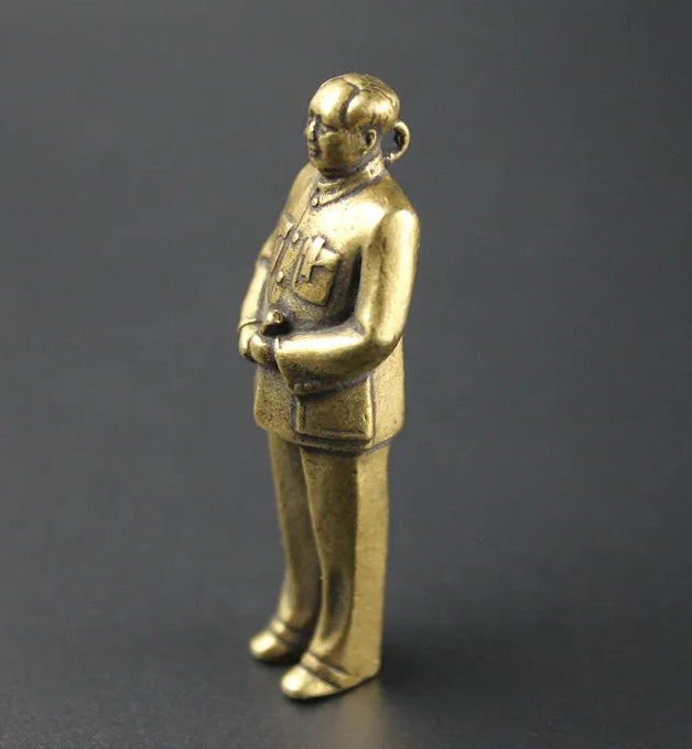 Brass Mini Mao Ze Dong Charm