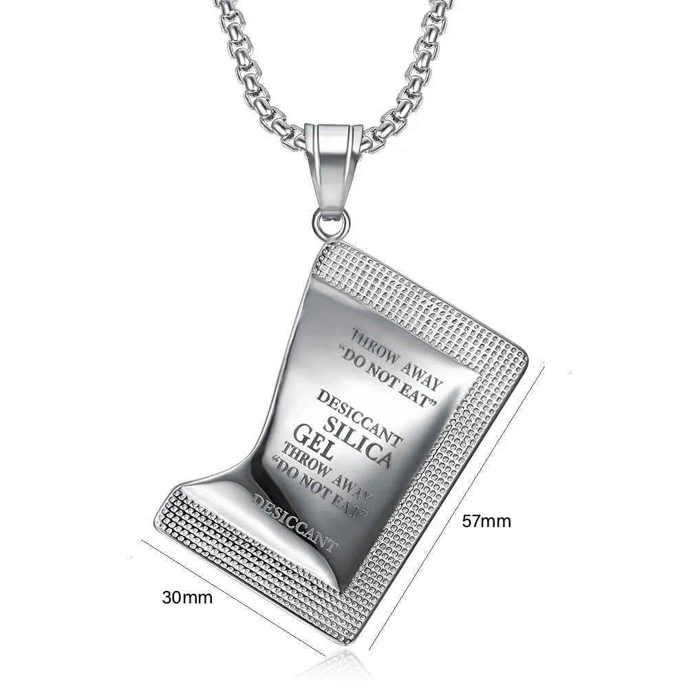 Silica Gel Silver Necklace