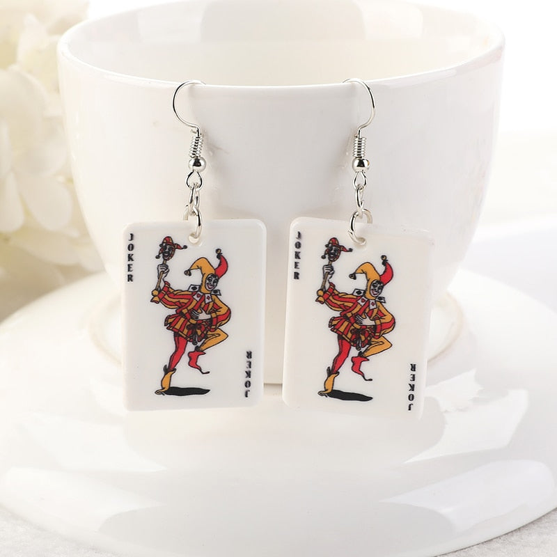 Poker Playing Cards Earrings