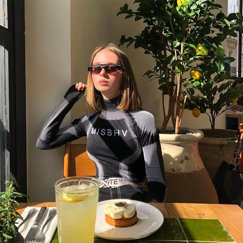 Turtleneck  Long Sleeve Sport Top