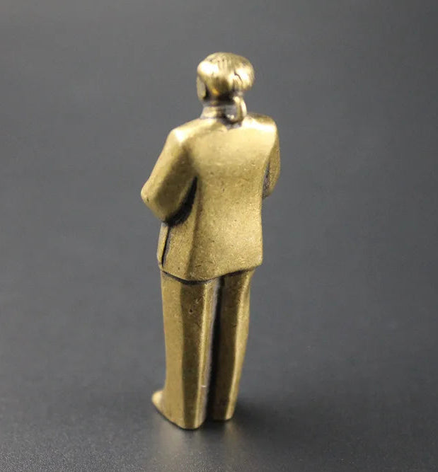 Brass Mini Mao Ze Dong Charm