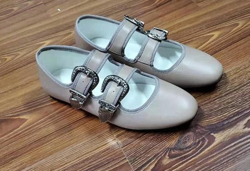 Buckled Ballerina Flats