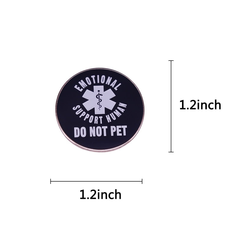 Emotional Support Human Pin