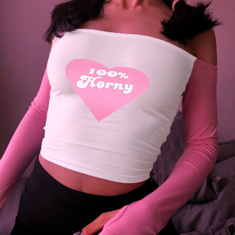100% Horny Off Shoulder Top