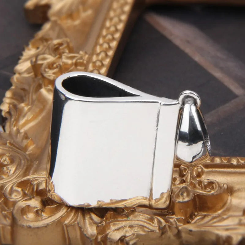 Solid Silver Wash Tag Necklace