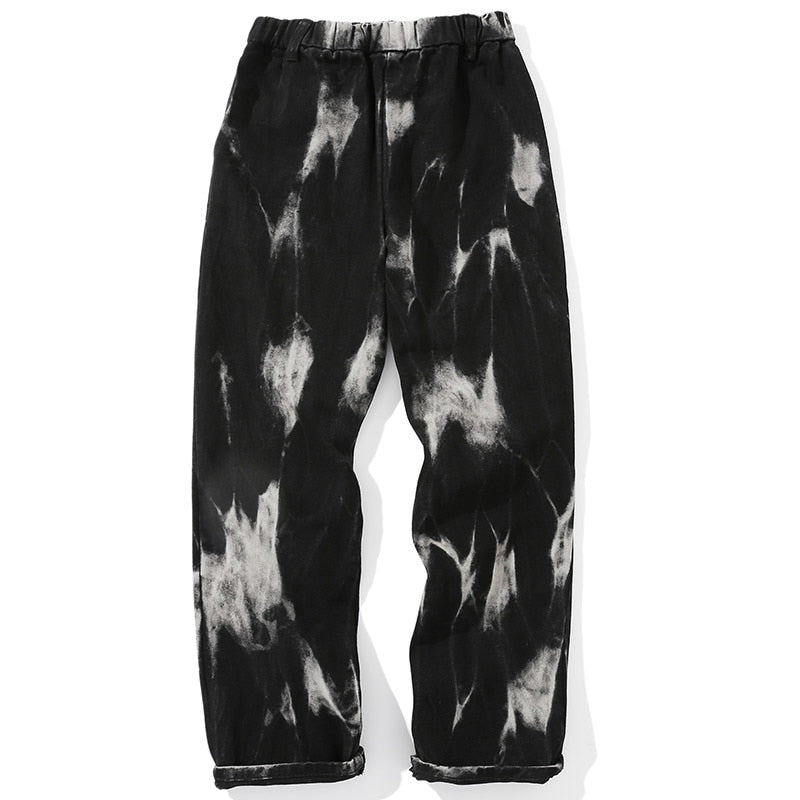 Bleach Splattered Dyed Trousers