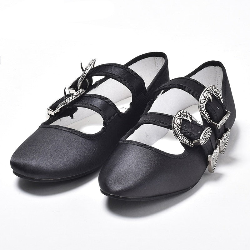 Buckled Ballerina Flats