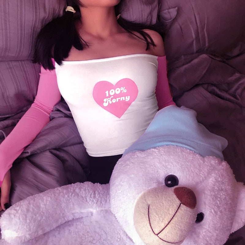 100% Horny Off Shoulder Top
