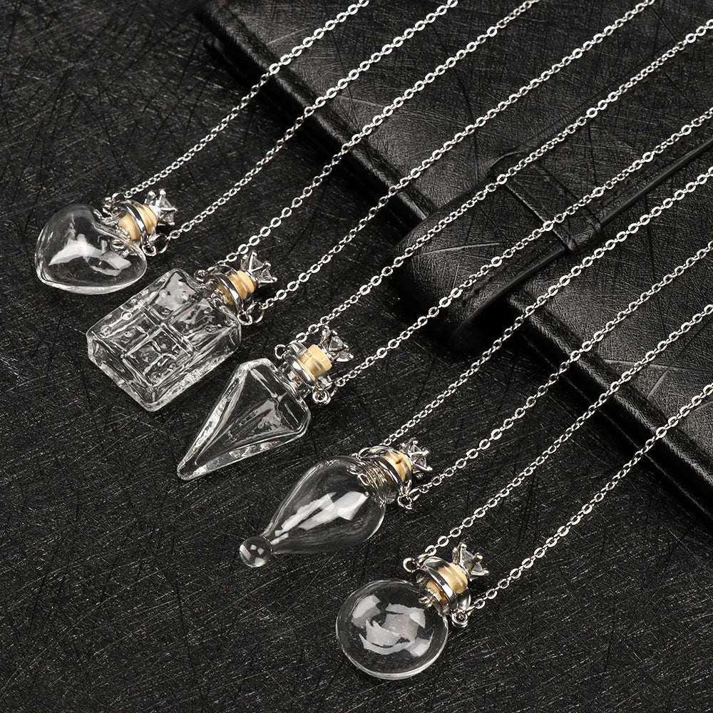 Resealable Heart Bottle Necklace