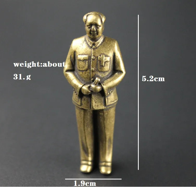 Brass Mini Mao Ze Dong Charm