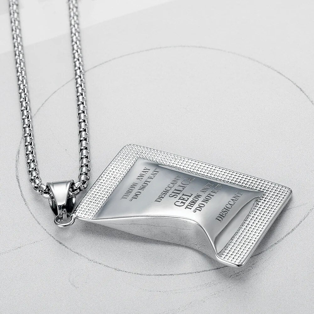 Silica Gel Silver Necklace