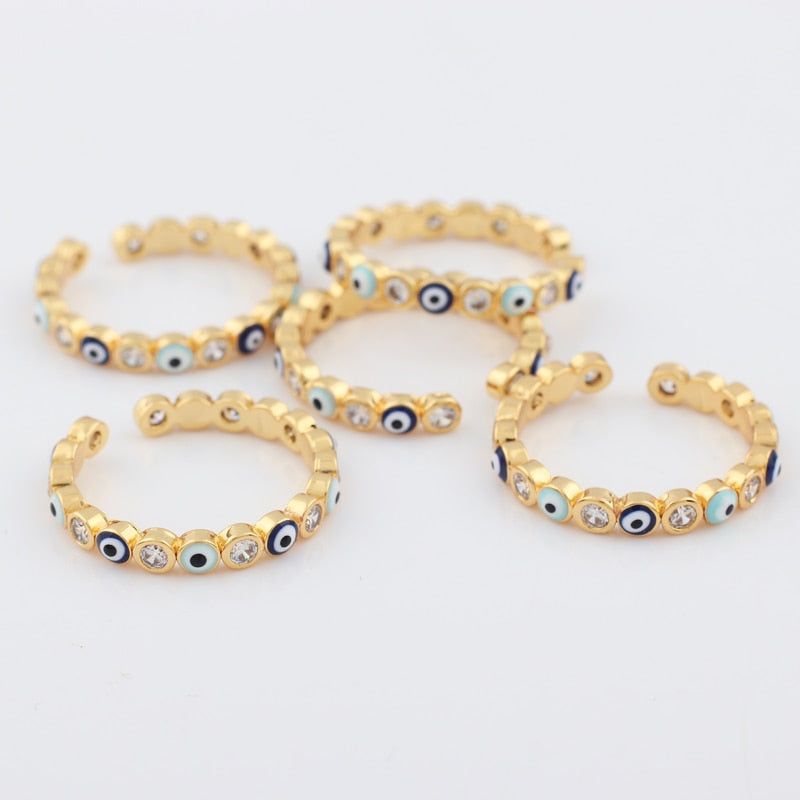 Rainbow Evil Eye Ring