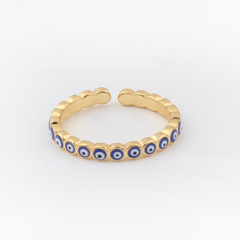 Rainbow Evil Eye Ring