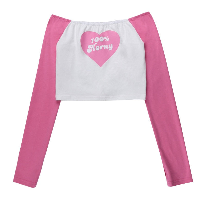 100% Horny Off Shoulder Top