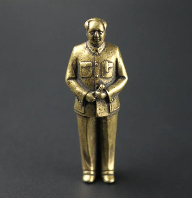 Brass Mini Mao Ze Dong Charm