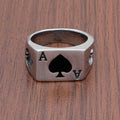 Ace Of Spades Stainless Steel Ring