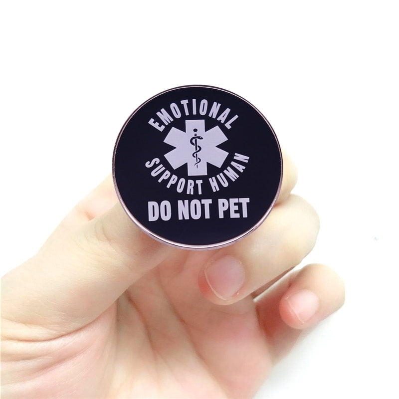Emotional Support Human Pin