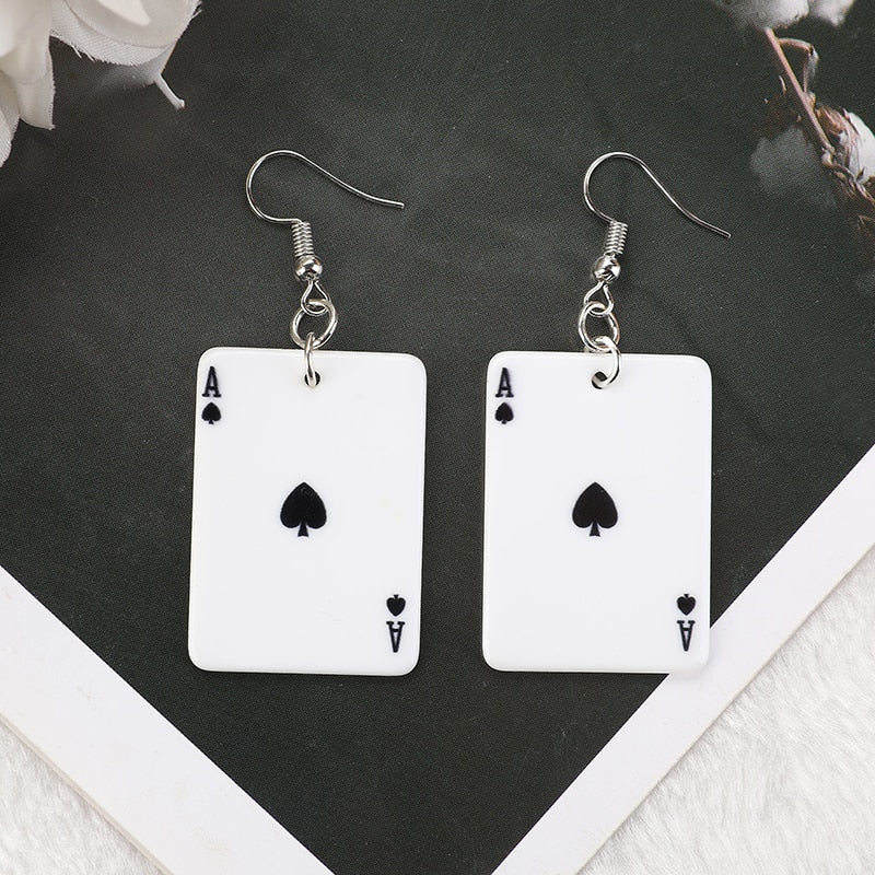 Poker Playing Cards Earrings