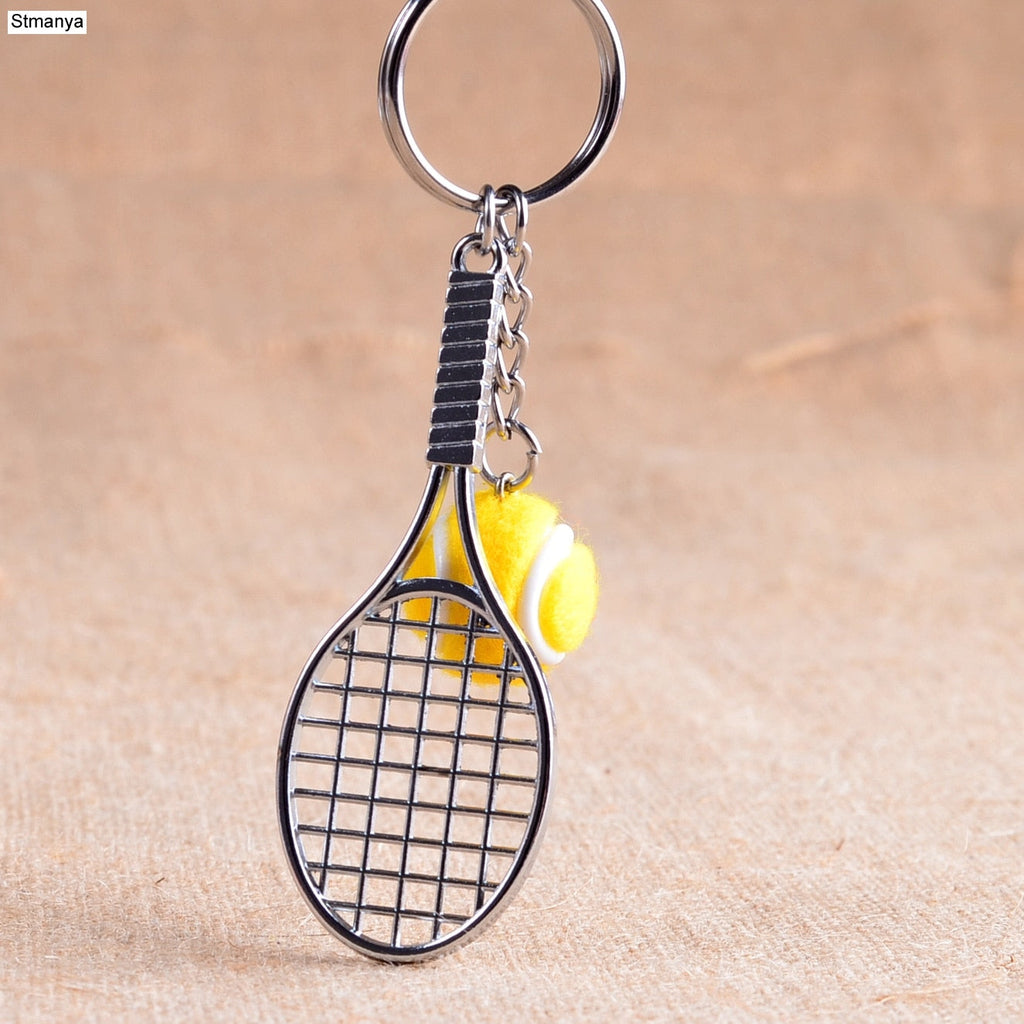Tennis Racket & Ball Keychain