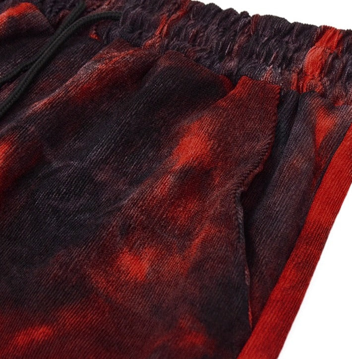 Tie Dye Blood Trousers With Tie