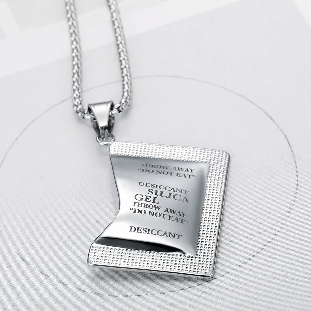 Silica Gel Silver Necklace