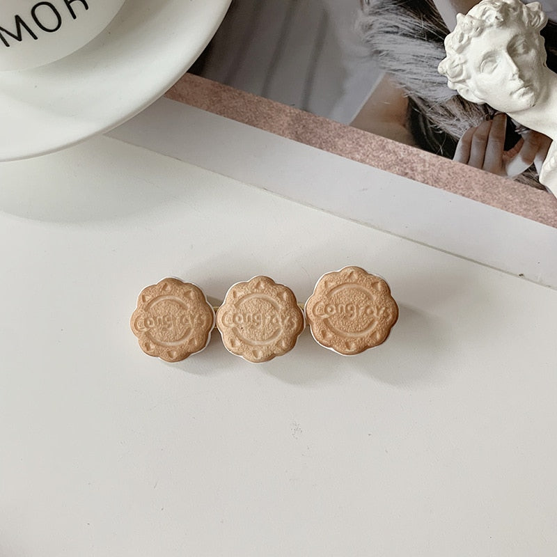 Biscuit Cookie Hair Clip