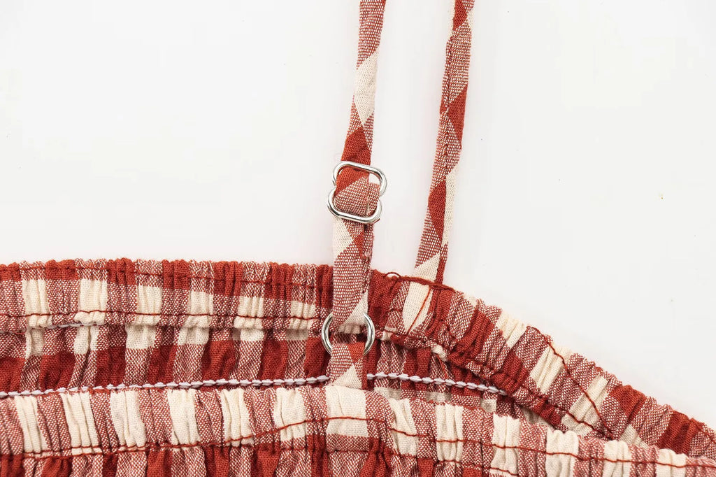 Gingham Plaid Camisole Top