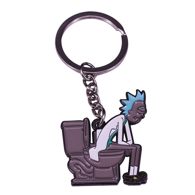 Rick Sitting On The Toilet Loneliness Keyring