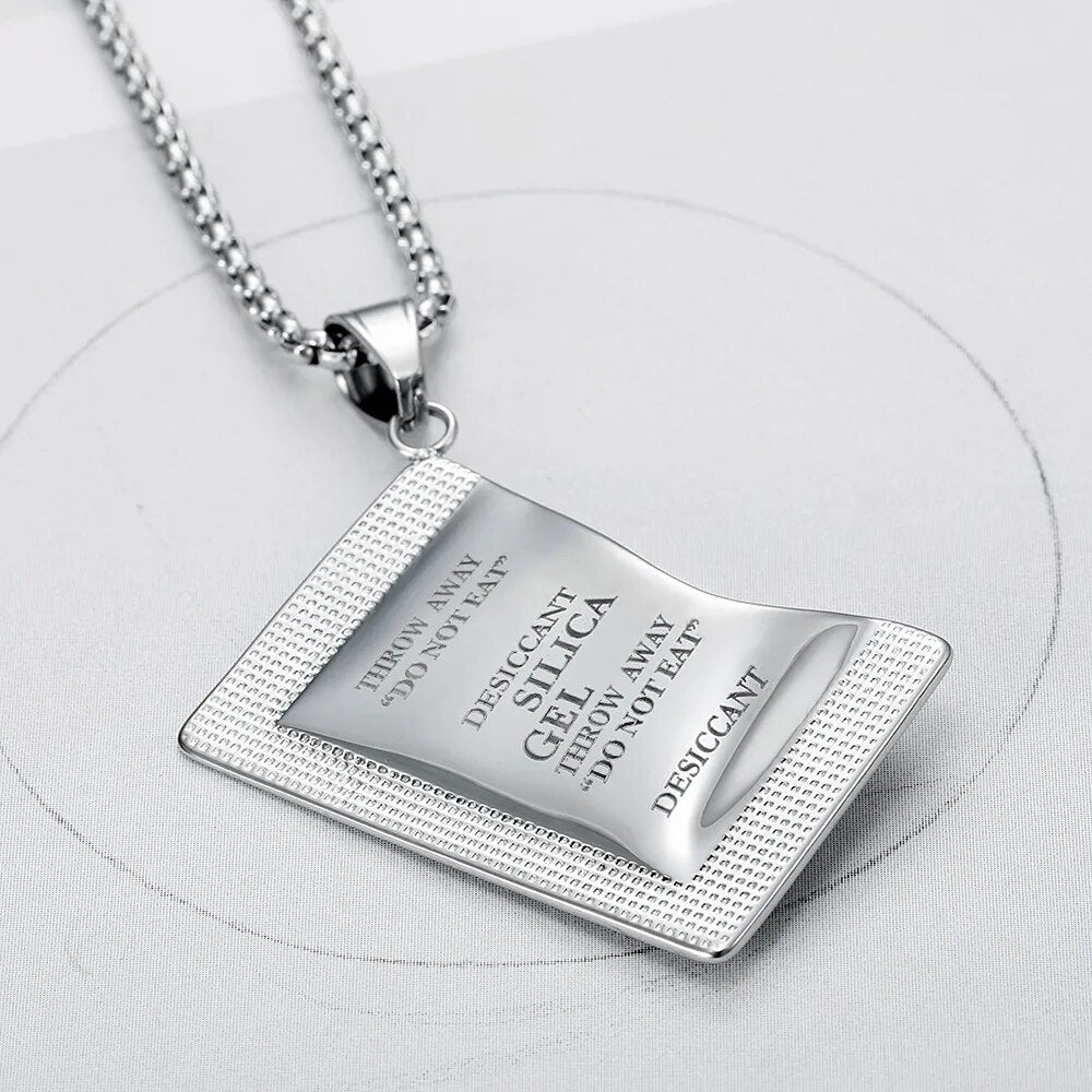 Silica Gel Silver Necklace