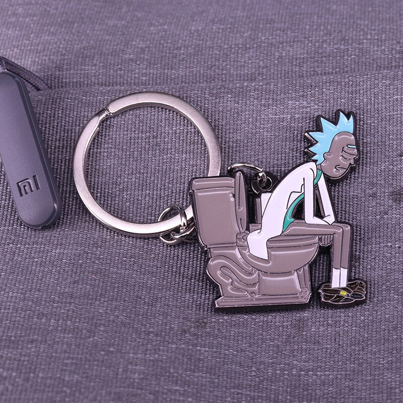 Rick Sitting On The Toilet Loneliness Keyring