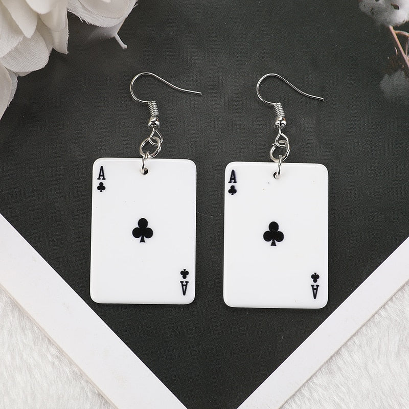 Poker Playing Cards Earrings