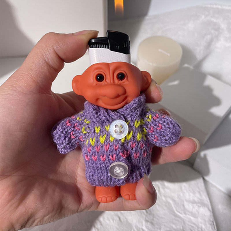 Rubber Troll Cigarette Lighter Holder