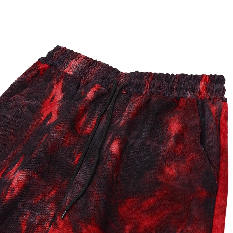 Tie Dye Blood Trousers With Tie