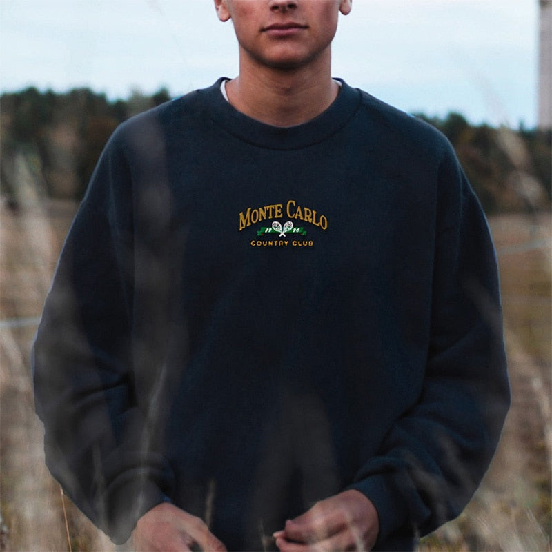 Monte Carlo Country Club Embroidered Sweatshirt