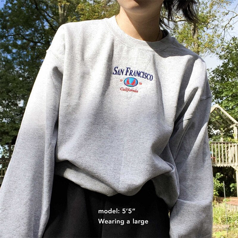 San Francisco California Embroidered Sweatshirt