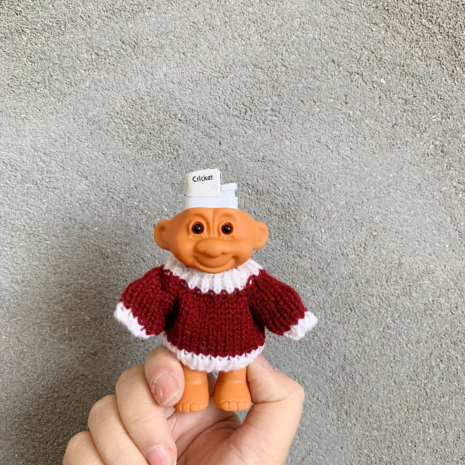 Rubber Troll Cigarette Lighter Holder