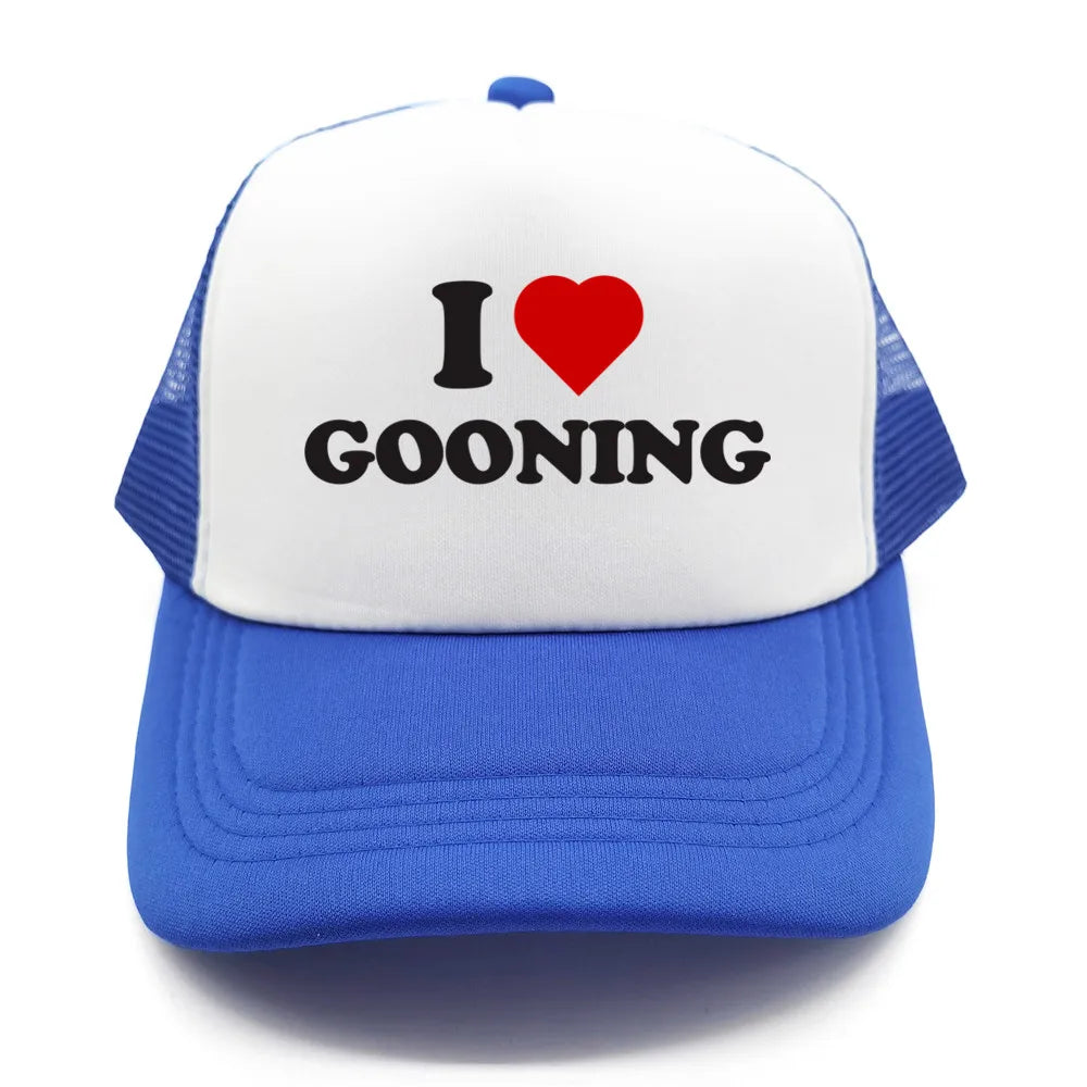 I Love Gooning Baseball Caps