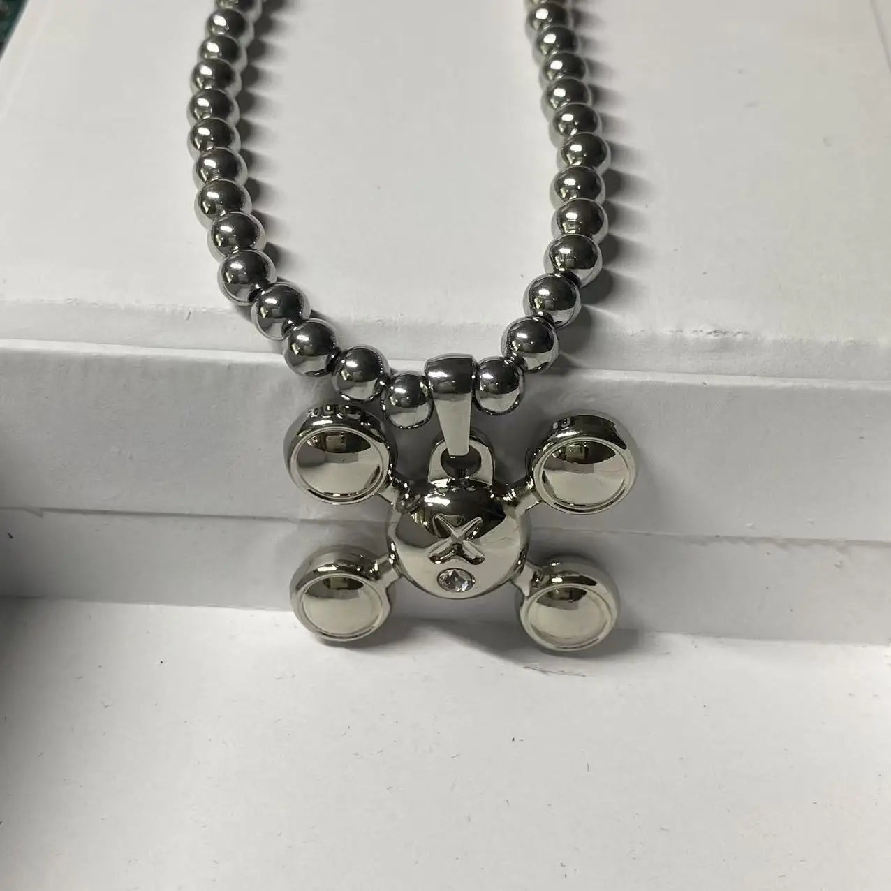Stainless Steel Round Bead Nacklace
