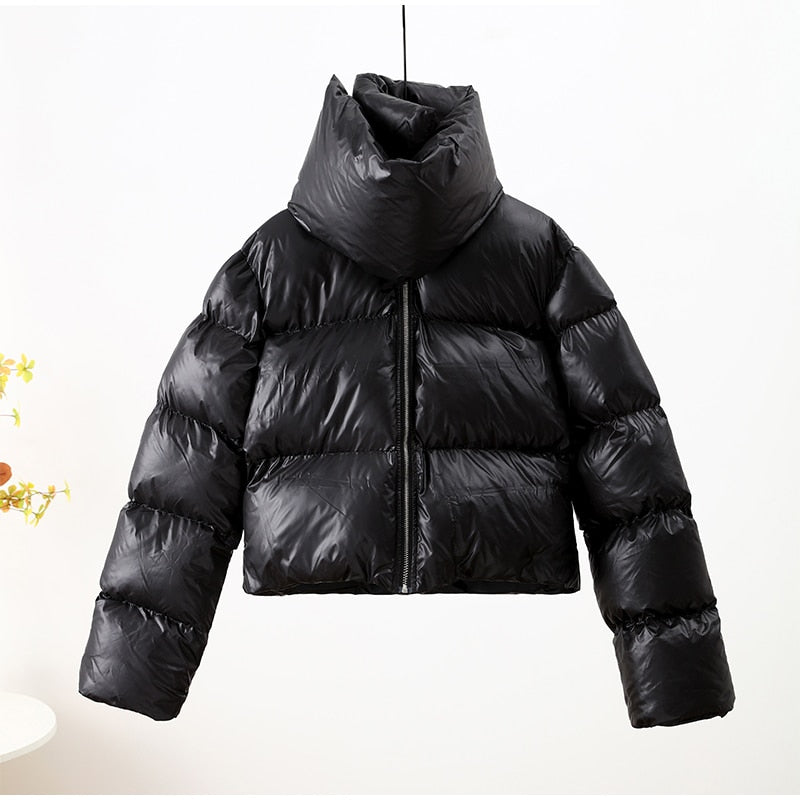 Turtleneck Down Jacket & Down Scarf
