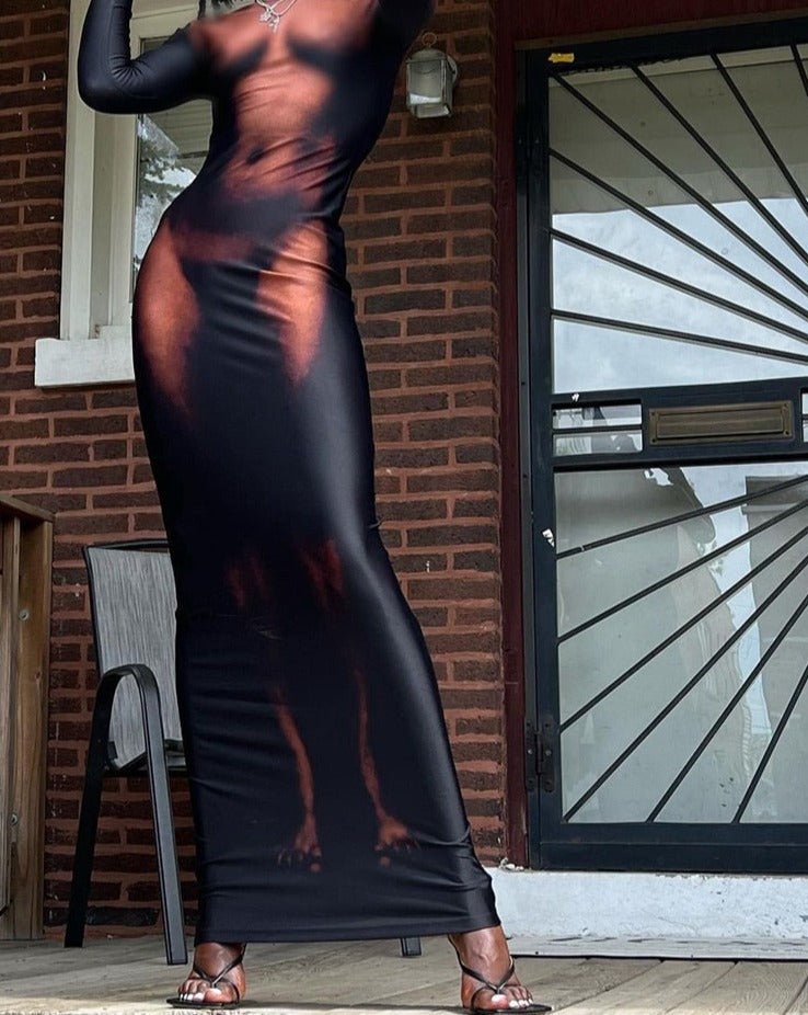Nude Maxi Dress